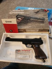 Crossman 454 CO2 BB Pistol Vintage In The Box Excellent And A Working Bb Gun #2
