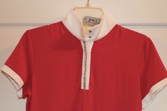 HKM Crystal Competition Show Shirt Size M Dark Pink NWT Short Sleeve Equestrian