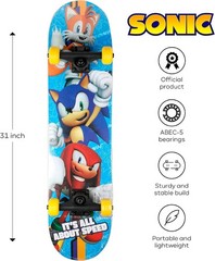 Sonic Character Skateboards – Cruiser Skateboard with ABEC 5 Bearings, Durabl…