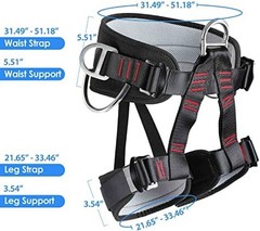 Thicken Professional Safety Belt with Magnesium Alloy Connection Ring – Tree …