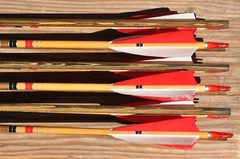 Premium Wood Arrows, Spined and Weight Matched. Dozen Packs