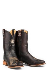 Men’s Tin Haul Royal Flush Boots Handcrafted Square Toe Black