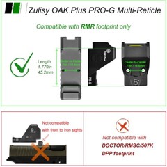 Multi-Reticle 3 MOA Green Dot & 28 MOA Circle Sight for RMR/507C Cut Plate Mount