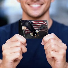 AMERICA USA FLAG BALD CLAWED EAGLE 250 ANNIVERSARY Card Skin Cover Sticker 1PC
