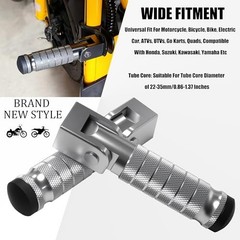 M8 Motorcycle Folding Rearsets Foldable Motorbike Footrest Type B Silver
