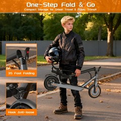 Max Kids Folding Electric Scooter w/ App Control, 350W 19MPH Age 8-12 Years Old