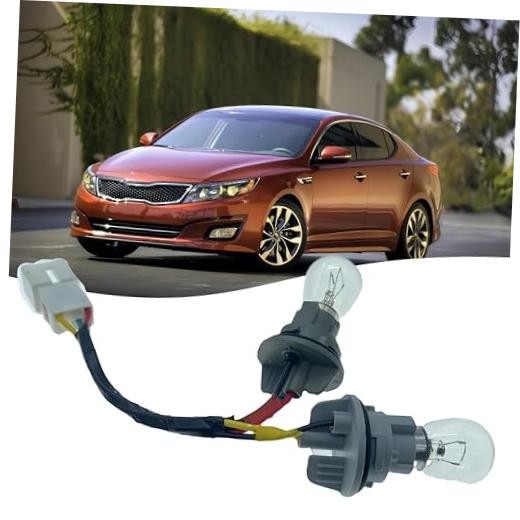 Rear Tail Light Bulb Socket and Wire Harness for Kia Optima 2014 with Bulbs