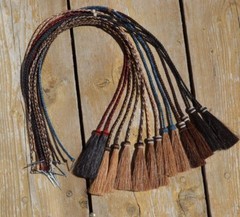 Natural Braided Horsehair Stampede String Tassels Cotter Pin – Assorted Colors