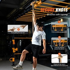VEVOR 1″x100FT Gym Climbing Rope Fitness Strength Training Rope Home Exercise