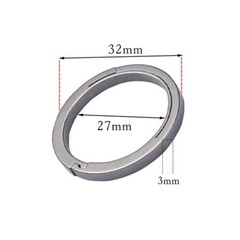 3PCS Titanium Key Rings Outer Dia. 17mm/22mm/25mm/32mm Openable Keyrings EDC