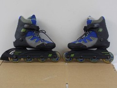 K2 Ascent Roller Blades Women’s US 7.0 Inline Skates blue gray Softboot Lace