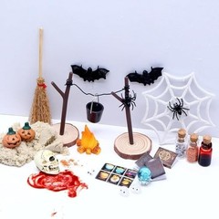 BinaryABC Halloween Dollhouse Miniature Garden Accessories,Halloween Mini Fai…