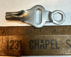 Vintage Metal Roller Skate Key Built-In Hex Wrench Tool – Free Shipping
