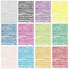 Self Adhesive Alphabet Stickers, 12 Sheets, Mailbox Labels, Notebook Decals