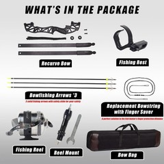 Bow Fishing Bowfishing Kits – Archery 40 LBS Recurve Bow Kit with Durable Fishin