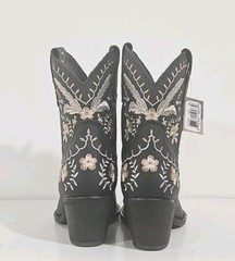Dingo Women’s Primrose Western Boots Black Floral Embroidered Boho Cowgirl/7.5