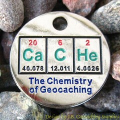 Chemistry of Geocaching PathTag Pair with Glow Enamel (2pcs lot)
