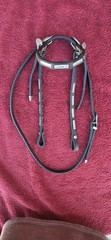 Vintage SIMCO Rope Edge Alpaca Silver Bars Small Cob Pony Show Headstall Bridle