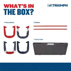 Triumph Sports Triumph Patriotic Forged Horseshoes Set 4 Steel Horseshoes 2