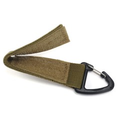 2 Pcs Tactical Webbing Belt Military Molle Key Hook Carabiner Buckle Strap Lot