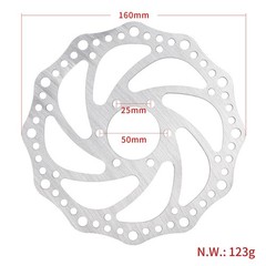 Easy to Install 160mm Electric Scooter Brake Disc for For DUALTRON Thunder