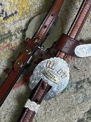 Vintage WOODs Sterling Trophy used western headstall BLING FREE SHIPPING