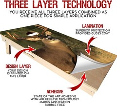 C112 Deer Cornhole Board Wrap LAMINATED Wraps Decals Vinyl Sticker