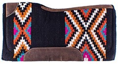 Showman 34″ x 36″ Turquoise, Orange, Mustard & Pink Memory Felt Bottom Saddle