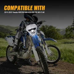 LED Headlight Motorcycle Headlamp Kit with DRL Compatible with 2013-2023 White