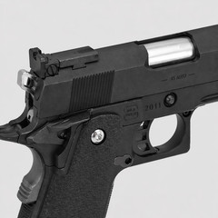 Airsoft 6mm GBB Full Al Alloy Metal Pistol Semi Auto w Extra Magazine Set