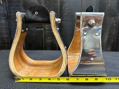 Stainless Monel Bell Stirrups 3″, 4″, 5″ / Ranch Saddle / Roping