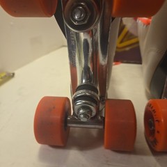 Vintage Roller Star Roller Derby Skates Size 9 White Leather Good Condition