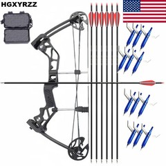 Archery Mini Compound Bow Arrows Kit Shooting Hunting Gift Pocket Bow Arrowheads
