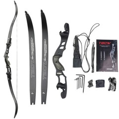 62″ Takedown RecurveBow ILF 19″ Riser 210FPS 30-60lb Limb Archery Hunting Target