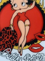 BETTY BOOP STICKER «ON FIRE BOOP» 2 3/4 X 3 3/4″ GLOSSY THICK WATERPROOF OUTDOOR