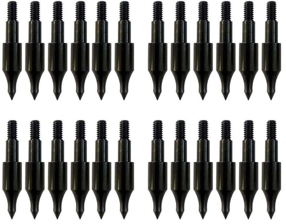 24 Pcs Steel 100 Grain Archery Arrow Field Points Field Tips – Practice Targe…