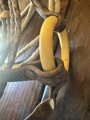 Vintage Handmade Horse Hackamore ( Bosal &Headstall) Two Rein