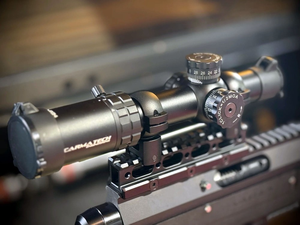 Carmatech Eng. Supremacy AOS Scope First Focal Plane 1-4x Zoom Long Eye Relief