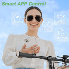 AOVOPRO ESBS Electric Scooter with Seat, Commuter Foldable, 500W, 22mph