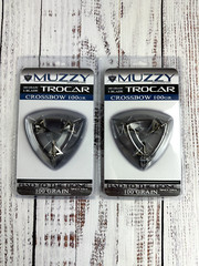 2 packs CROSSBOW Muzzy 3 BLADE Trocar 100 Grain Archery Hunting Fixed Broadhead