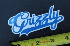 Grizzly Skateboards Griptape Baseball Blue OG Z58B Vintage Skateboarding STICKER