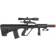 UKARMS P2300 AUG Spring Power Airsoft Rifle with Laser & Scope – Black