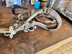 Vintage Handmade Horse Hackamore ( Bosal &Headstall) Two Rein