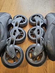 Powerslide Swell PS Triple Black 110 Inline Skates Trinity Sizes M9, W10 Used