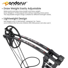 PANDARUS Youth Archery Ready to Hunt Compound Bow Handed Black)