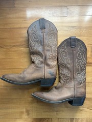 Justin Classic Bay Apache Cowhide Leather Cowboy Boots