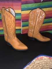 Ostrich Western Style Boots Men’s 8.5D Hand Crafted In India