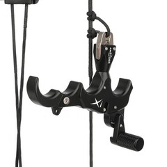 Archery Thumb Release Aid 360 Degree Rotating Head 3/4 Fingers Adjustable Black