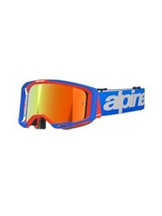 Vision 8 MX ATV MTB Off Road Goggle Blue/Orange – Mirror Red Lens