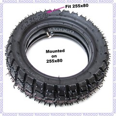 RAOOGO 10×2.5 Inner Tube Tire fit 10X3 255X80 & 80/65-6 Scooter Electric Tyre